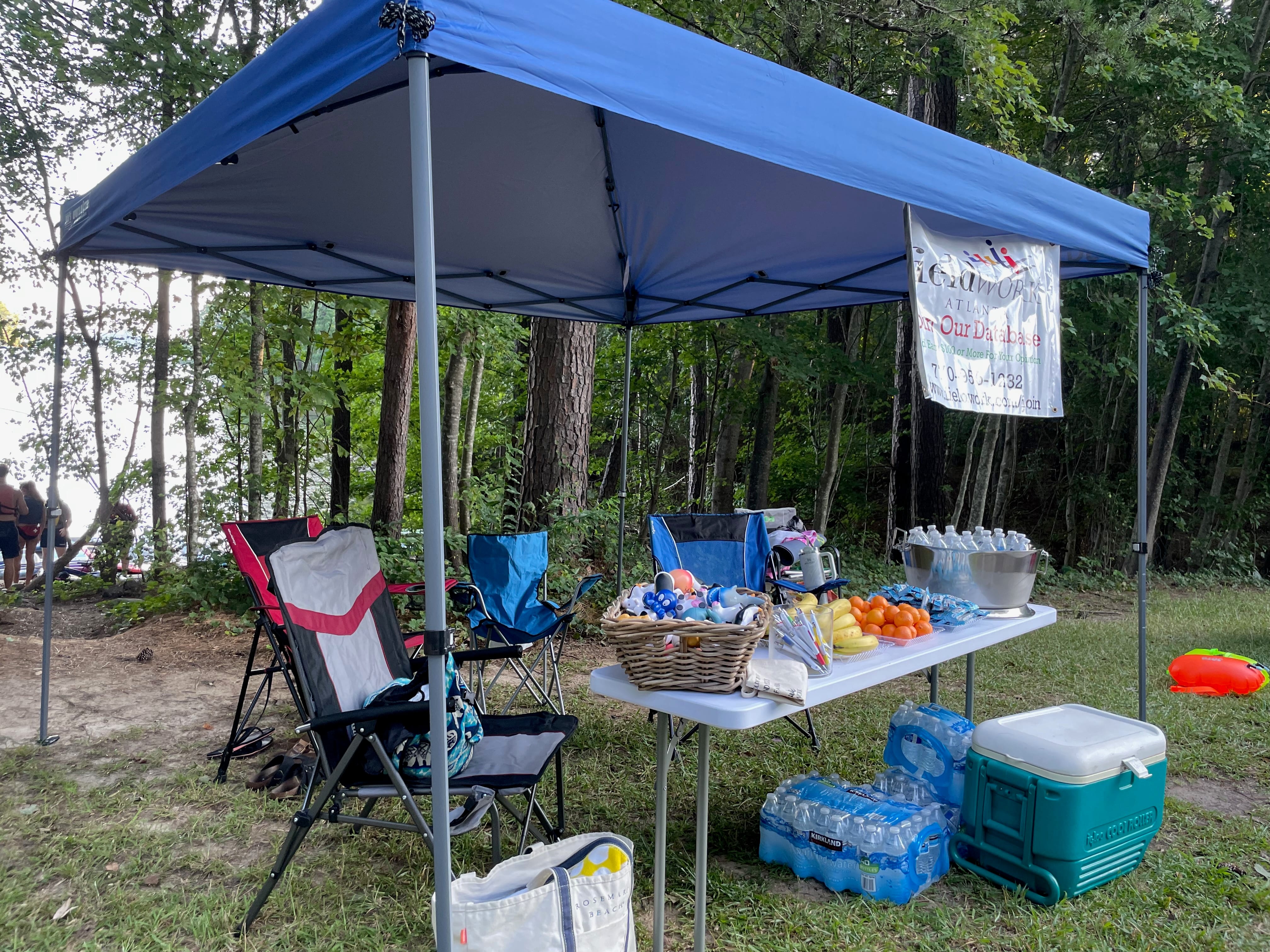 Sponsor banners displayed at the event venue